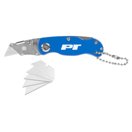 Performance Tool 6.4" Lockback Compact Utility Knife Blue 6 pk, 6PK 20205